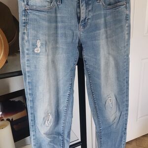 White House Black Market Light Blue Cropped Jeans